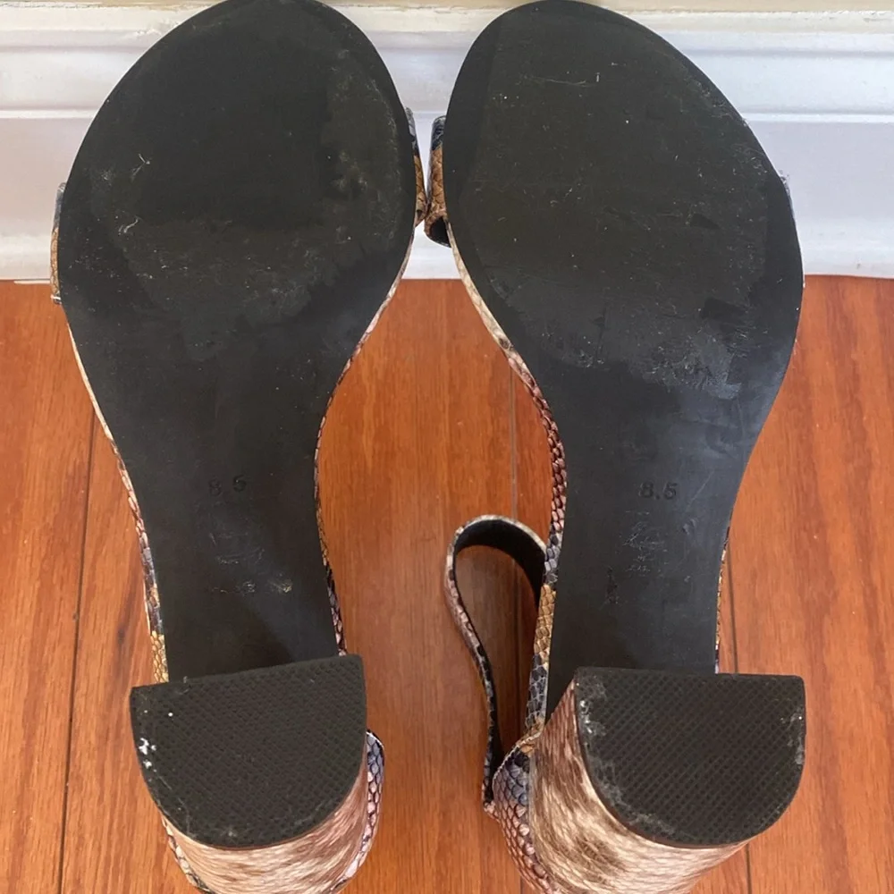 Jeffrey Campbell Lindsay Snake Print Heeled Sandal Size 8.5